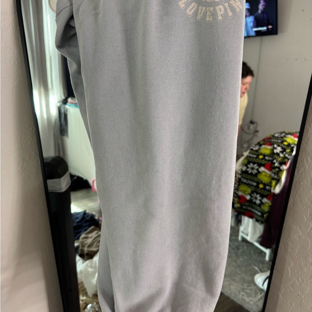 PINK Victoria's Secret Light Gray Lounge Pants